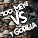 100 Men vs 1 Gorilla