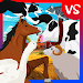 Horse Fights Farm Animals