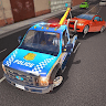 Police Tow Truck Driving Car