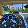 City driving in car racing