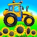 Tractor, car: kids farm games