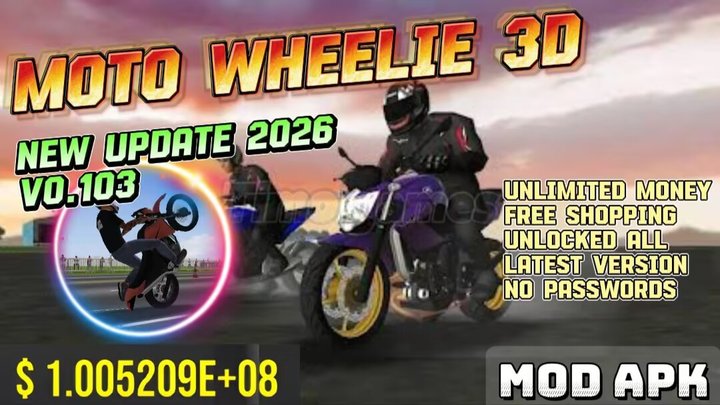 Moto Wheelie 3D Mod Apk