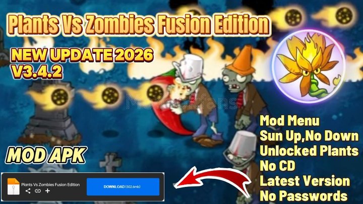 Plants vs Zombies Fusion Edition Mod Apk
