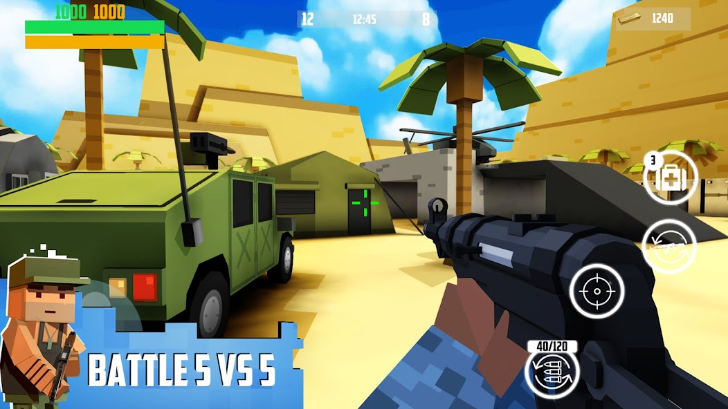 Block Gun FPS PvP War Online Gun Shooting Games Mod
