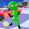 Stickman santa rope hero Santa Crime city