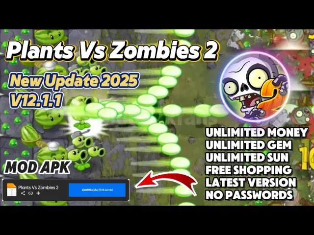Plants vs Zombies 2 Mod Apk v13.2.1(Unlimited Resources/Unlocked Items)  Download
